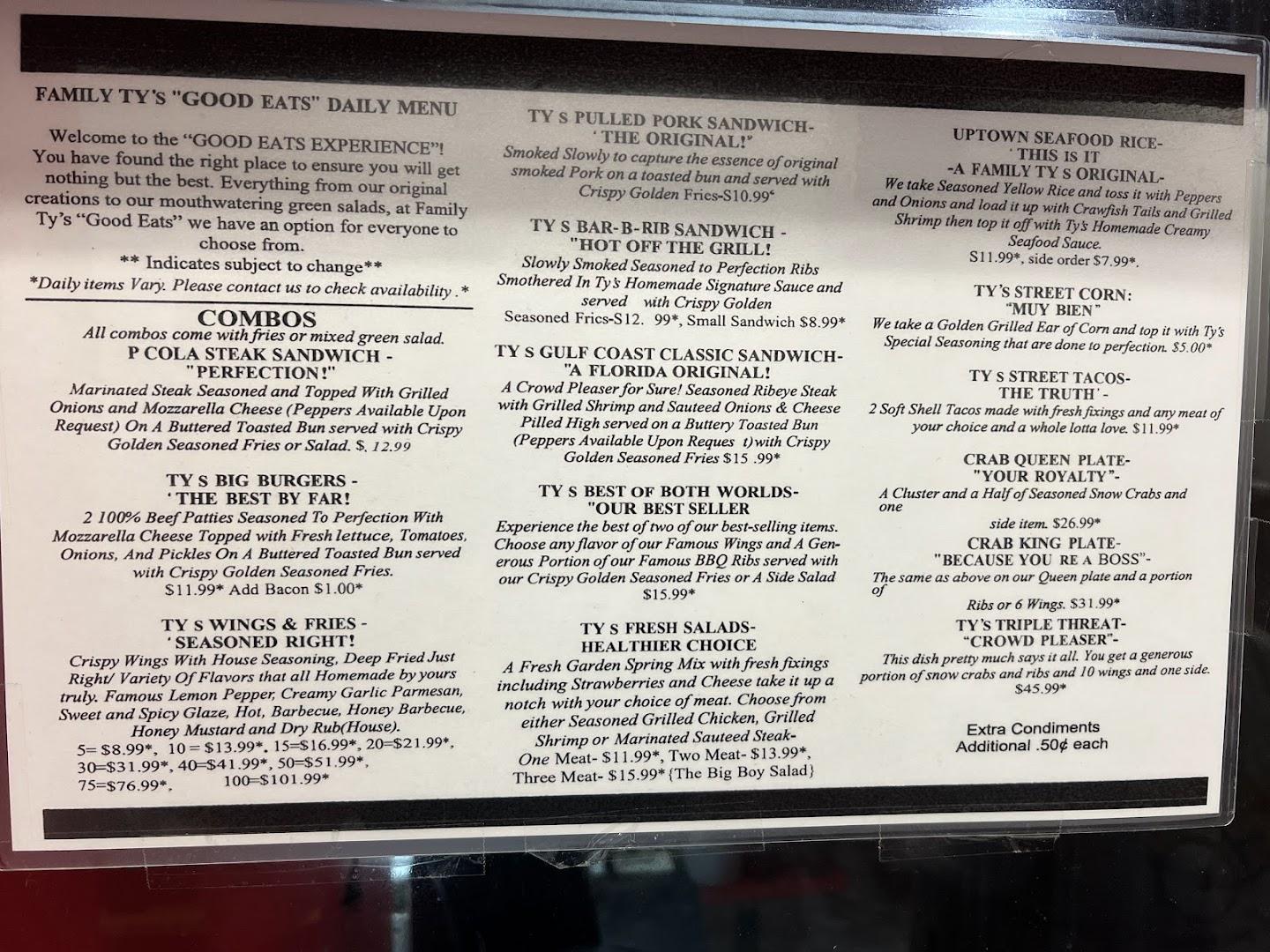 Family Ty's "Good Eats"